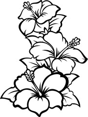 floral background with hibiscus flowers