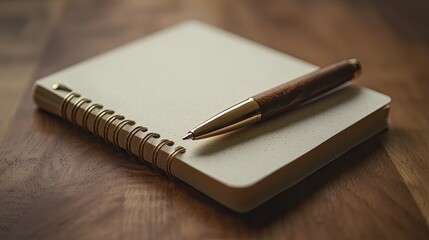 A Single Pen on a White Notebook