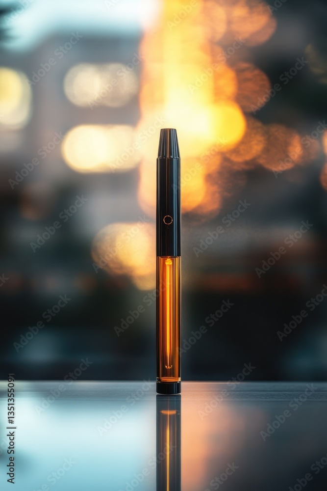 Poster a bottle of perfume sits on a table, ready for use