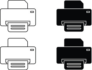 printer icon, Vector printing machine sign. vector illustration