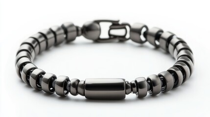 Obraz premium A detailed view of a jewelry piece on a white background