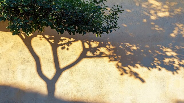 Shadow of a Delicate Branch on a Wall