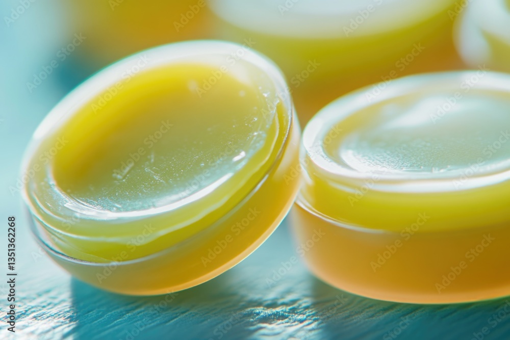 Aufkleber A close-up view of a container filled with a liquid, placed on a table