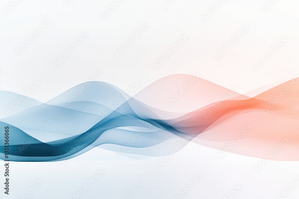 Poster create abstract design with fluid interconnected geometric shapes forming continuous dynamic pattern