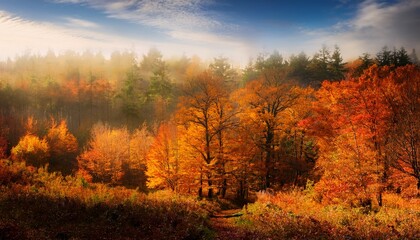 Fototapeta premium fall forest landscape
