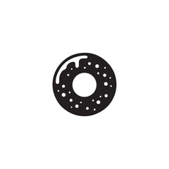 doughnut vector, doughnut silhouette