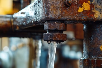 Water flowing from a pipe