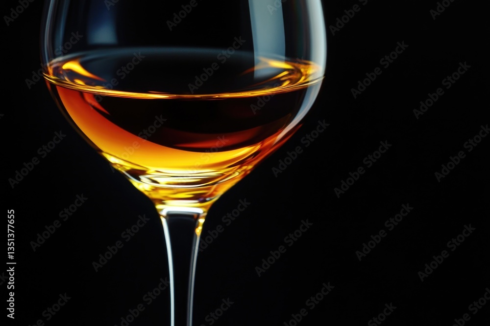 Poster a close-up shot of a glass of wine on a table, perfect for use in food and beverage related contexts
