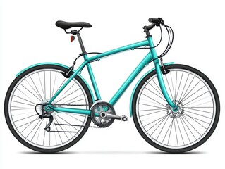 Stylish turquoise bicycle with modern design and advanced features for urban commuting and recreational rides