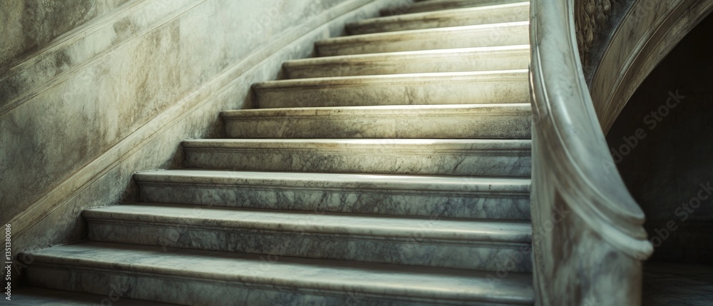 Poster close up shot of a staircase, ideal for use in architectural or interior design projects