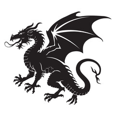 vector illustration of a dragon