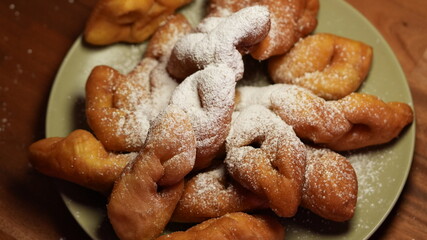 Freshly Baked French Sweet Bread with a Sprinkle of Sugar