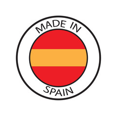 Obraz premium Label button banner with spain flag color