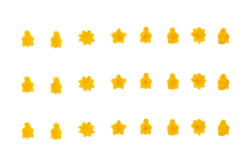 Assorted gummy candies, Juicy colorful jelly sweets. Gummy candies on transparent background