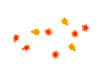 Assorted gummy candies, Juicy colorful jelly sweets. Gummy candies on transparent background