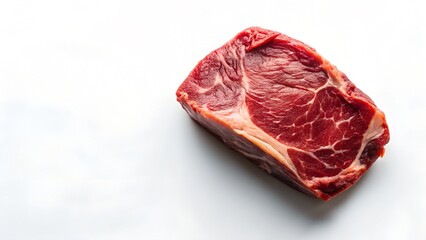 raw meat on a white background