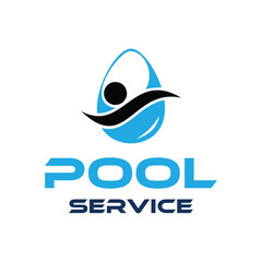 pool service company logo design vector ideas for download