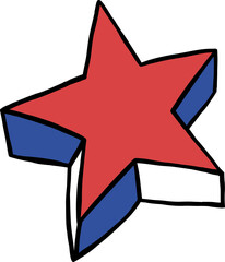 Star Solid Shape 4th of July