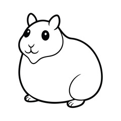 Fototapeta premium chubby-hamster-on-white-background