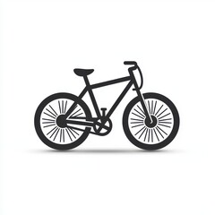 Fototapeta premium Minimalist Bicycle Icon Design with Simple Lines and Clean Aesthetics for Creative Projects