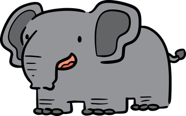 Illustration of elephant cartoon