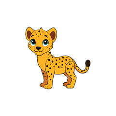 vector illustration of cartoon tiger