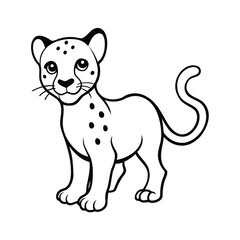 vector illustration of cartoon tiger