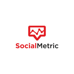 Naklejka premium Social Metric Logo Design Symbols