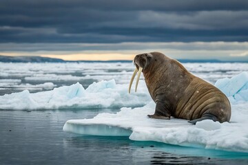 Naklejka premium sea lion in antarctica
