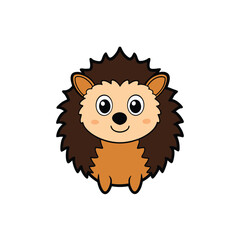 vector illustration of a hedgehog