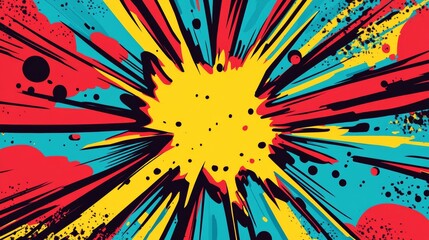 Explosion effect background. Flash explosion radial lines abstract comic book, anime style. Vector illustration design.