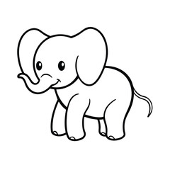 Naklejka premium baby elephant cartoon