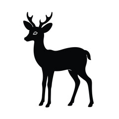 Obraz premium deer silhouette vector illustration