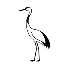 Obraz premium heron on a white background