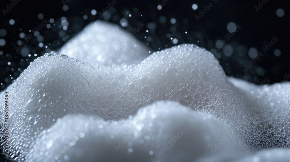 Poster a close-up shot of a pile of soap bubbles