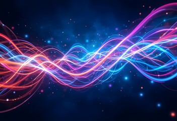 Fototapeta premium futuristic abstract composition with intersecting rgb light beams creating prismatic patterns through fog cyberpunk aesthetic