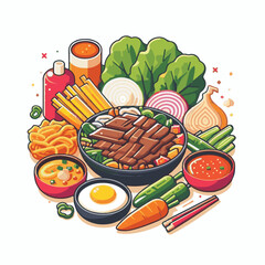 meal, chicken, food, dish, asian, korean, korea, galbi, dak, delicious, healthy, restaurant, hot, asia, cuisine, sauce, oriental, dinner, plate, vegetable, stir, spicy, cabbage, gochujang, cooked, lun