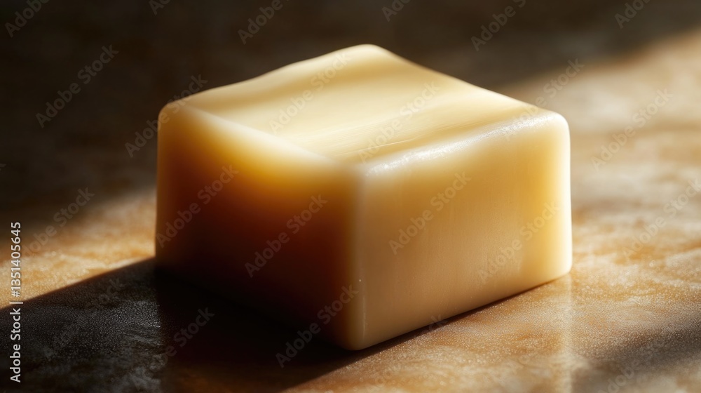 Poster a single piece of wax sits on top of a counter, ready for use