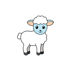 Fototapeta premium Line art sheep vector line cut silhouette vector illustration line art sketch black and white 