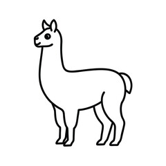 Stylish llama silhouette for versatile media applications - Llama illustration - minimallest llama vector
