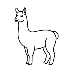Stylish llama silhouette for versatile media applications - Llama illustration - minimallest llama vector
