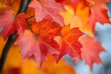 Vibrant Autumn Maple Leaves