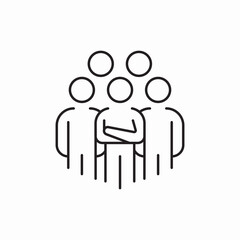 Team meeting group discussion icon vector sign