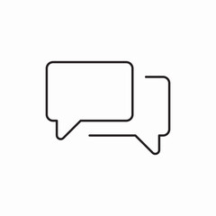 Naklejka premium Chat conversation message bubble icon vector sign
