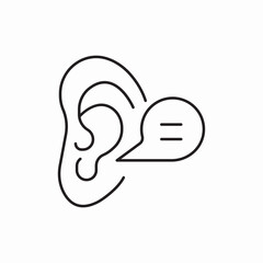 Listen feedback speech bubble icon vector sign