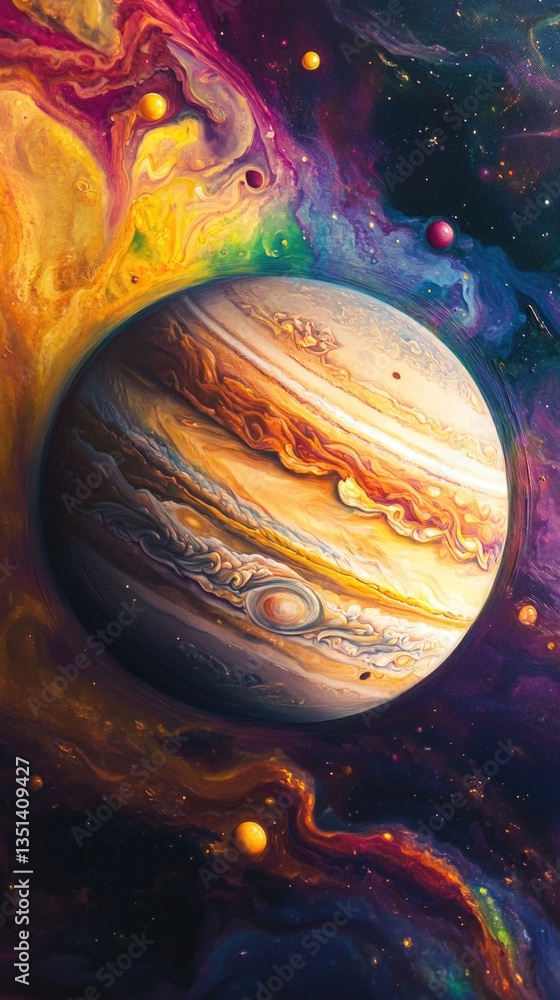 Poster a planetary body floats in the vastness of space, offering a glimpse into the mysteries of the unive