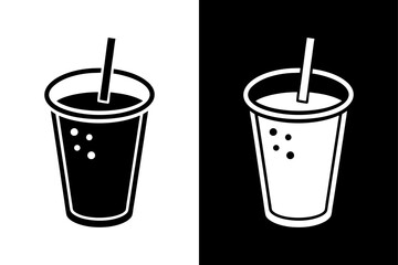 Minimalist Milk Tea Vector Perfect for Design Projects.