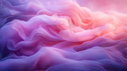 Fototapeta premium Pink purple fabric waves, soft light, abstract background, design texture