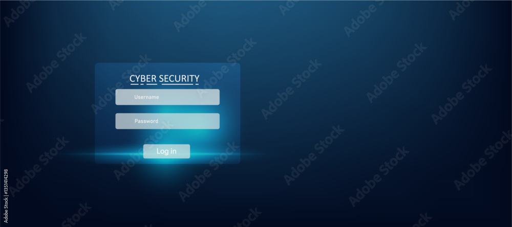 Poster cyber security protection privacy security for user login web page 3.0