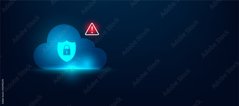 Poster cloud computing security protection alert